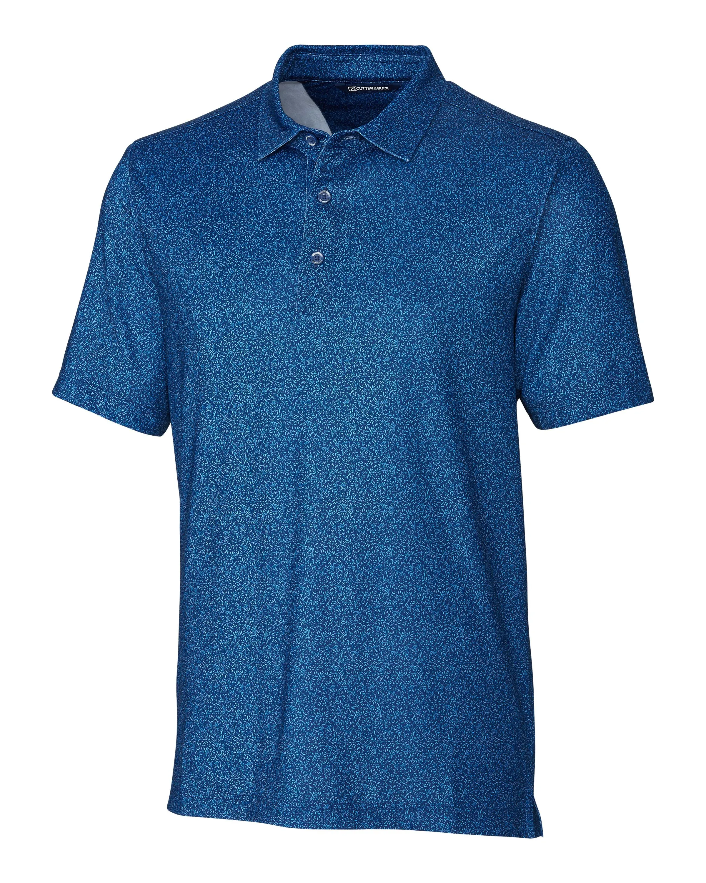 Cutter & Buck Pike Micro Floral Print Stretch Polo
