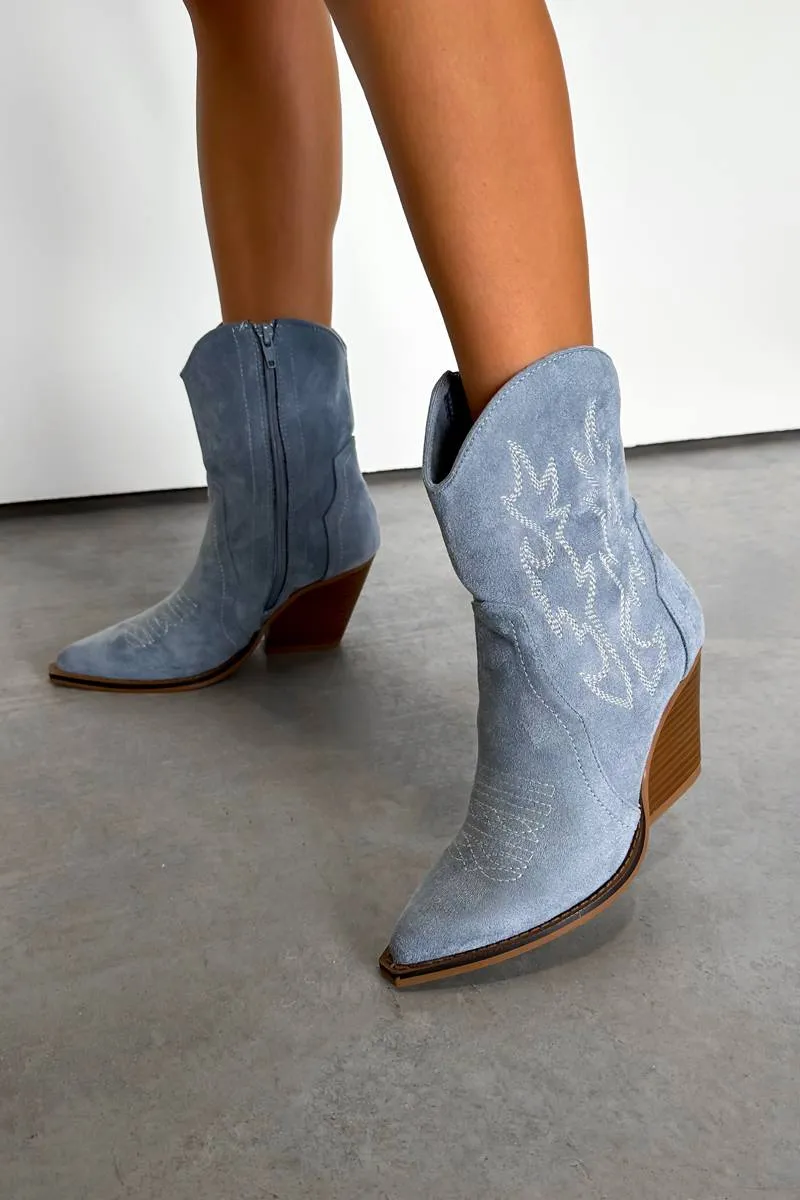 DENVER Western Cowboy Boots - Blue