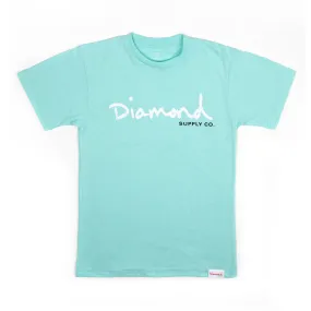 Diamond Supply Co OG Script Core T-shirt Diamond Blue