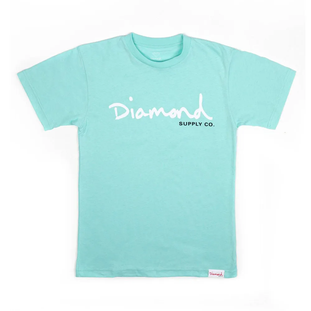 Diamond Supply Co OG Script Core T-shirt Diamond Blue