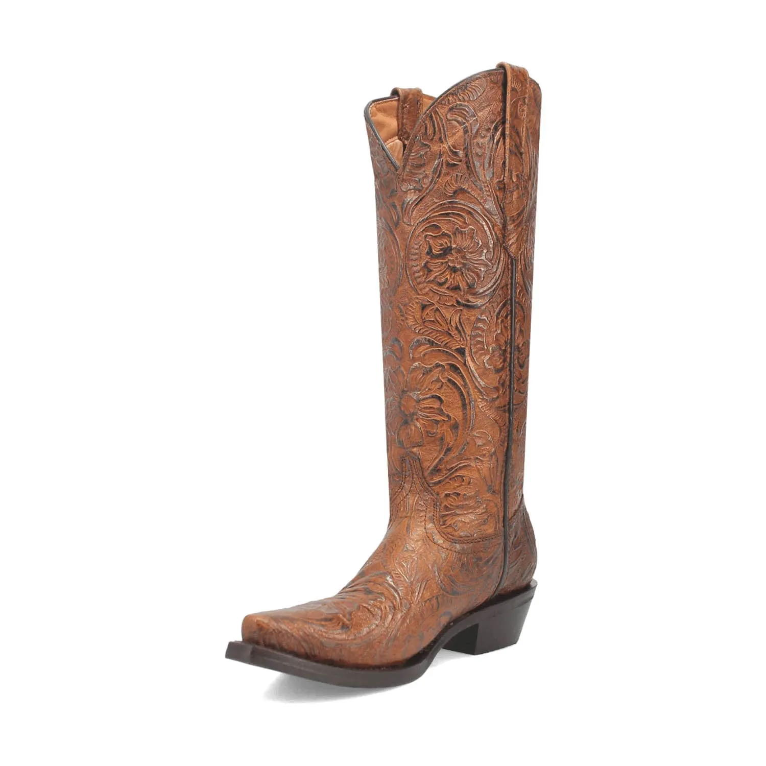 Dingo Womens Bellona Brown Leather Cowboy Boots 6.5 M
