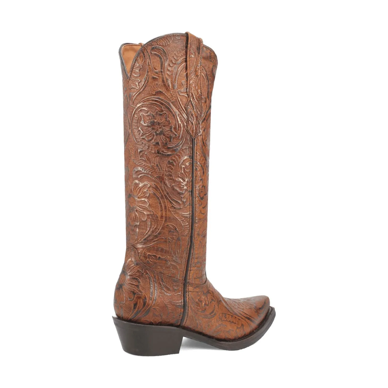 Dingo Womens Bellona Brown Leather Cowboy Boots 6.5 M