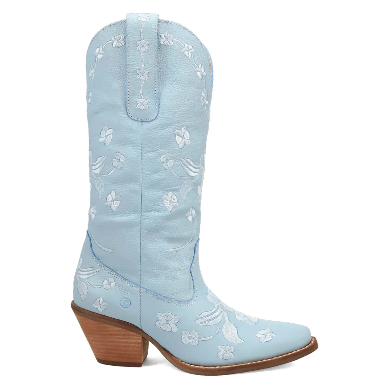 Dingo Womens Love Bug Blue Leather Cowboy Boots