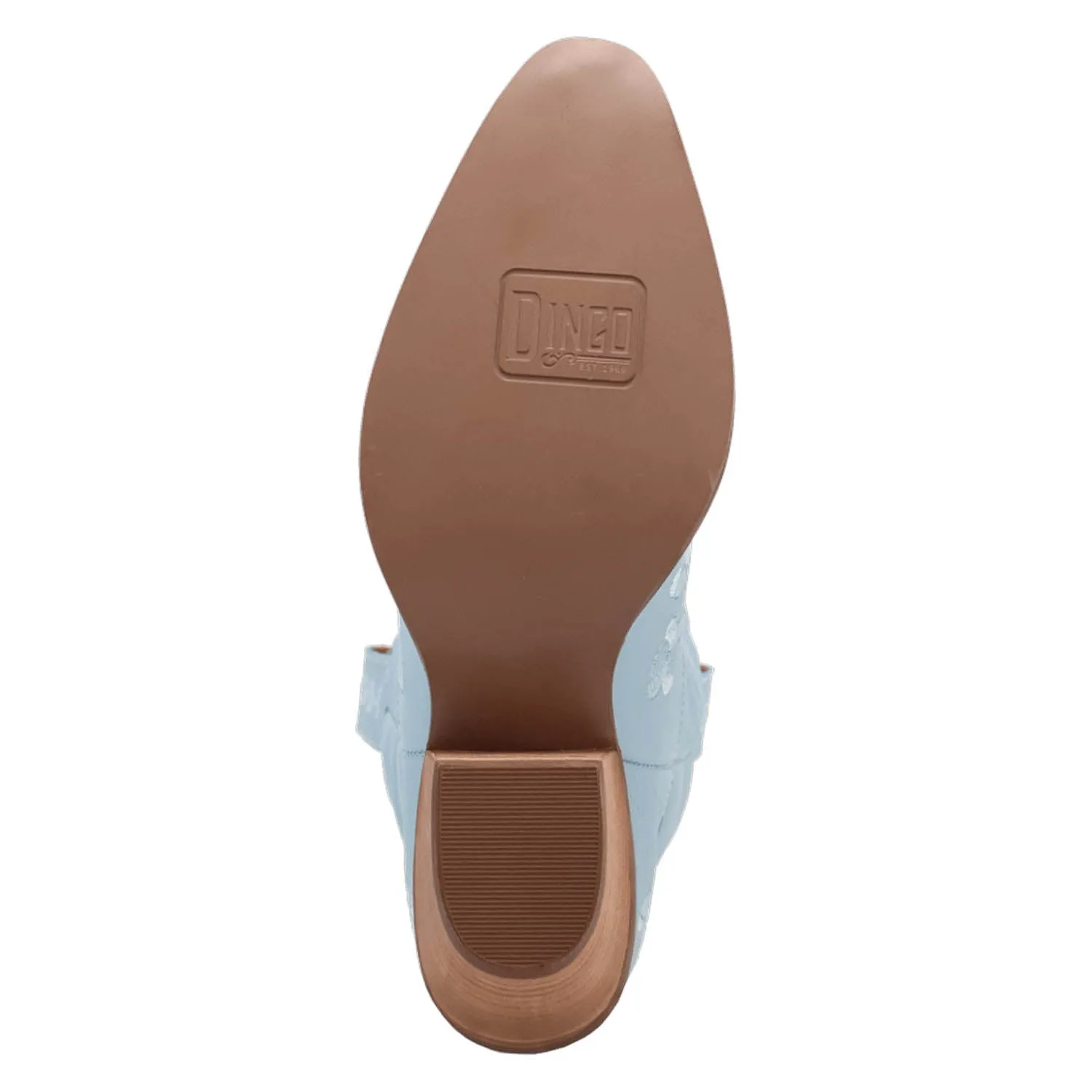 Dingo Womens Love Bug Blue Leather Cowboy Boots