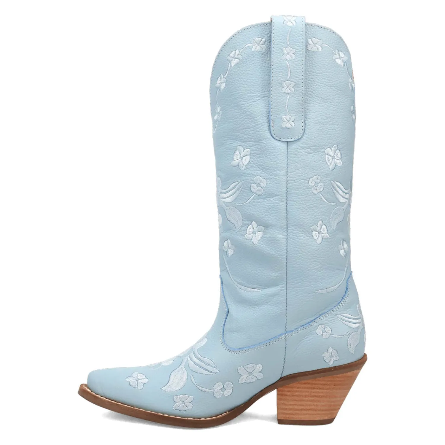 Dingo Womens Love Bug Blue Leather Cowboy Boots