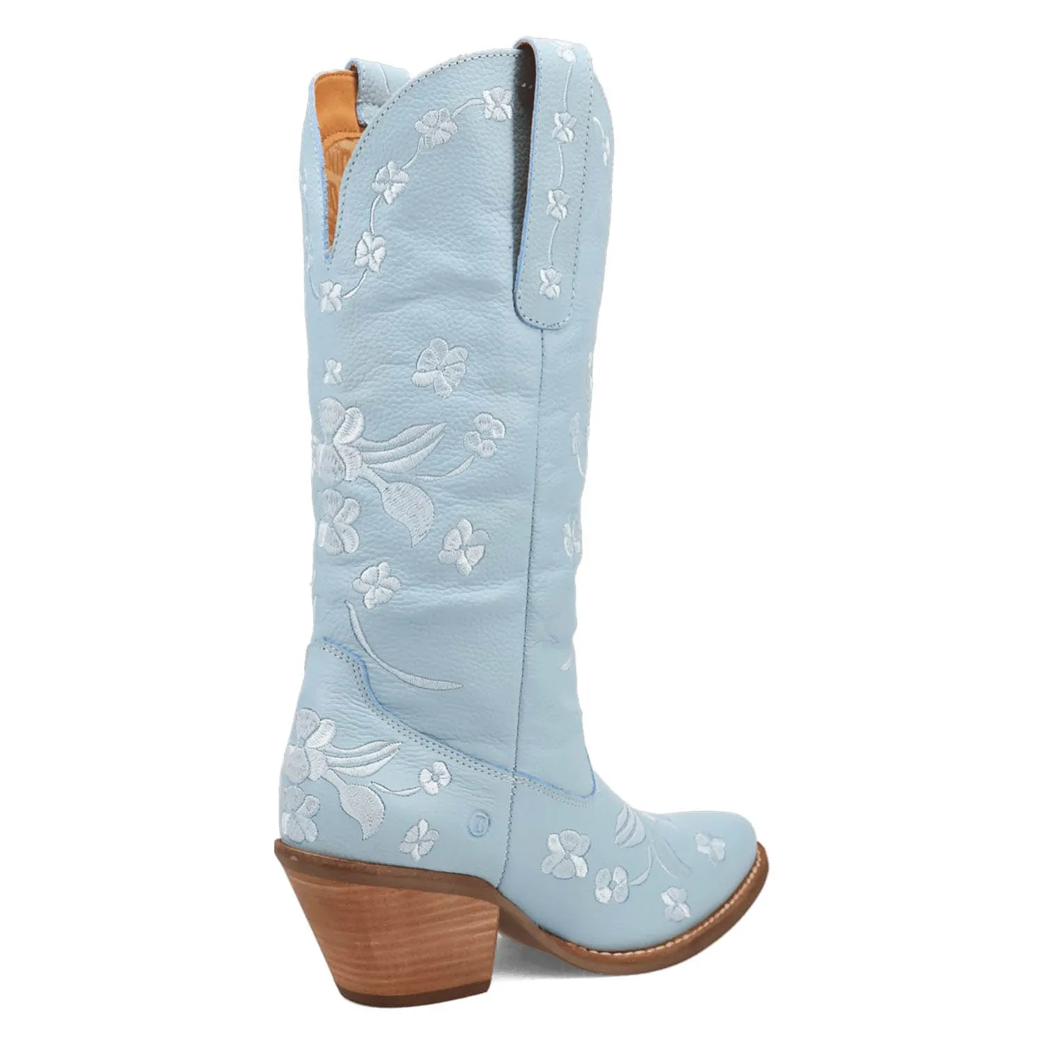 Dingo Womens Love Bug Blue Leather Cowboy Boots