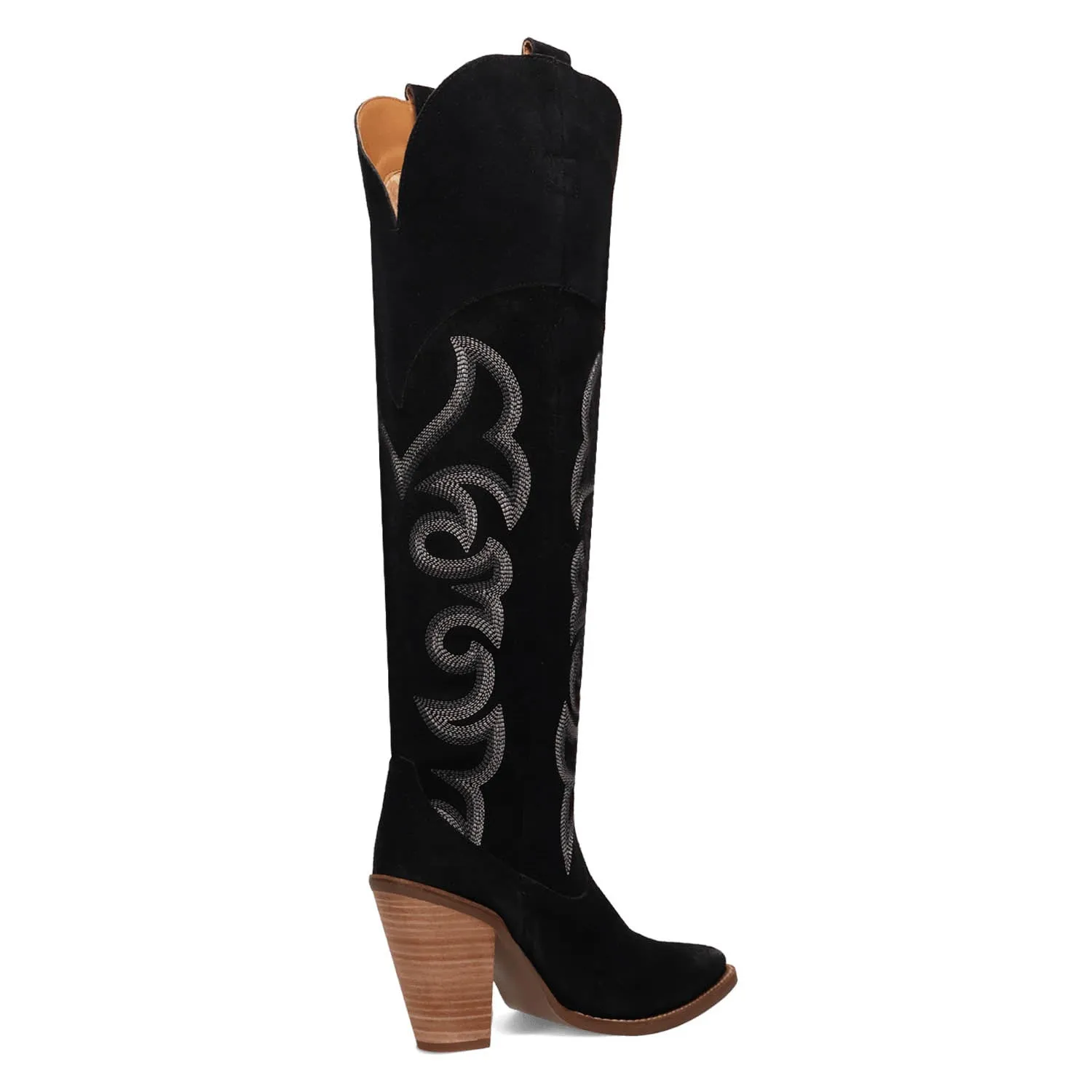 Dingo Womens Primadonna Black Suede Cowboy Boots