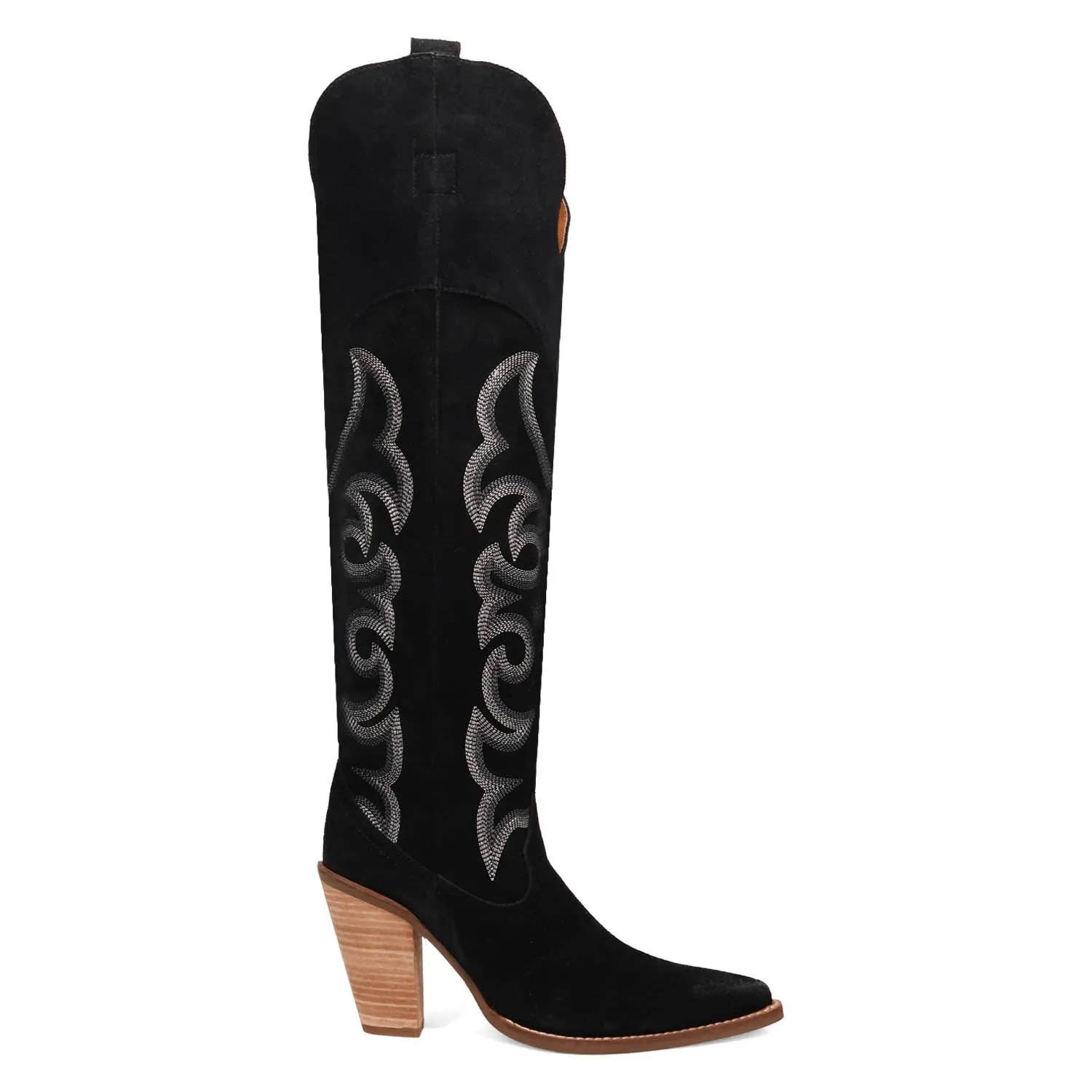 Dingo Womens Primadonna Black Suede Cowboy Boots