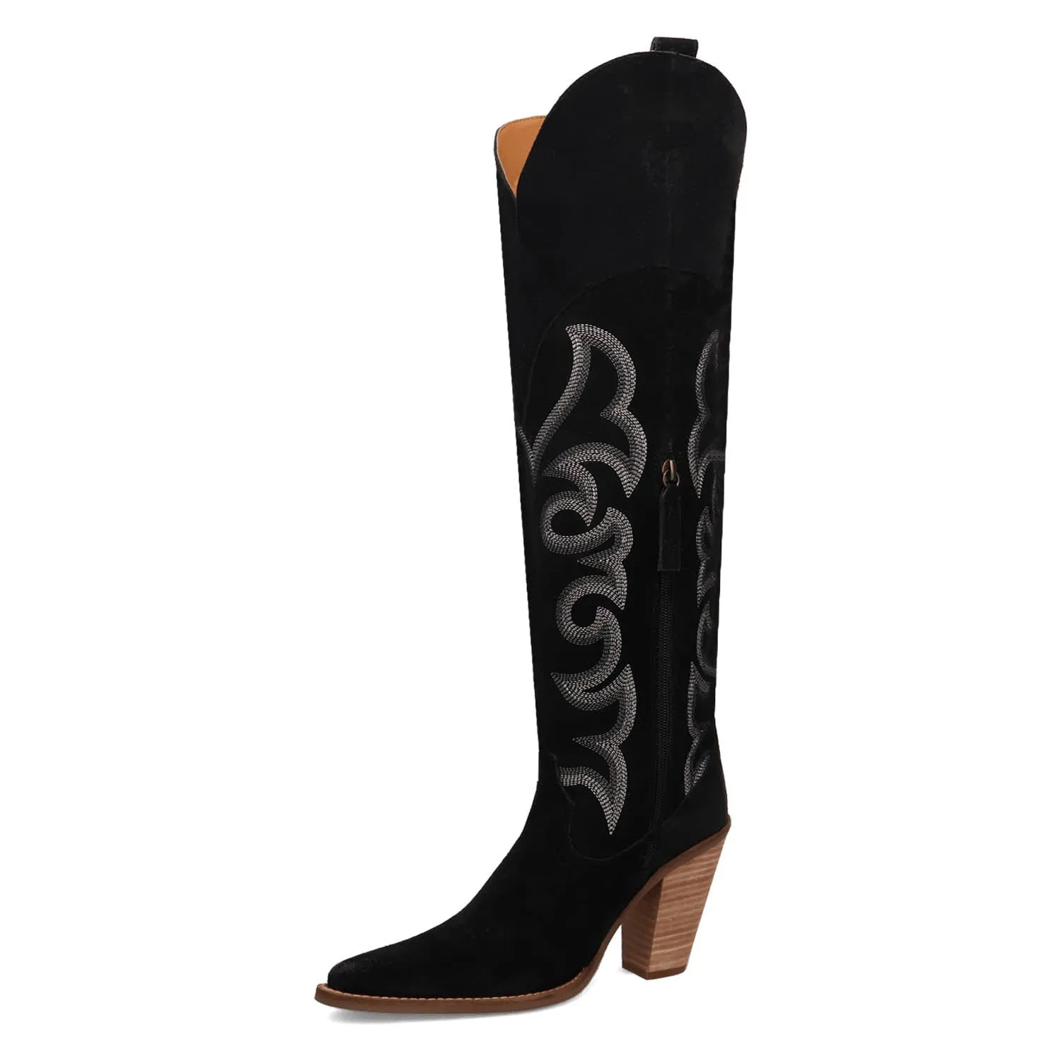 Dingo Womens Primadonna Black Suede Cowboy Boots