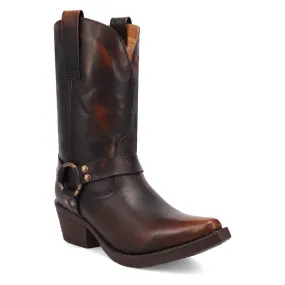 Dingo Womens Ride A Way Brown Leather Harness Cowboy Boots