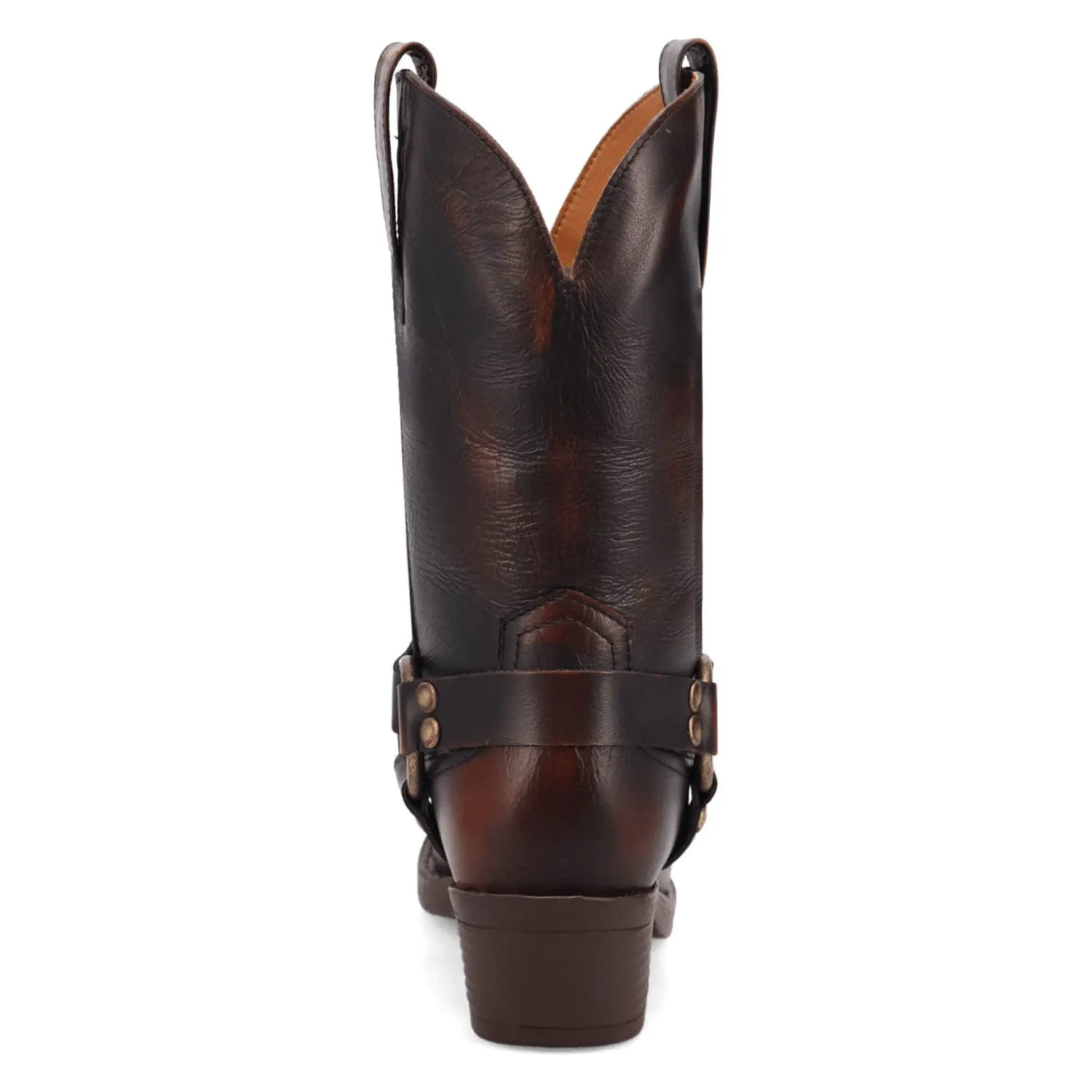 Dingo Womens Ride A Way Brown Leather Harness Cowboy Boots