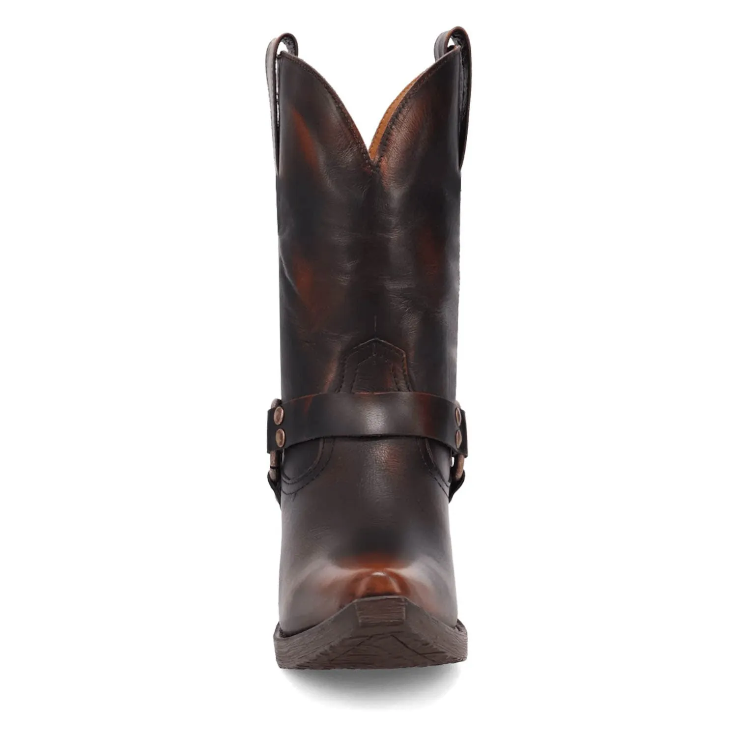 Dingo Womens Ride A Way Brown Leather Harness Cowboy Boots