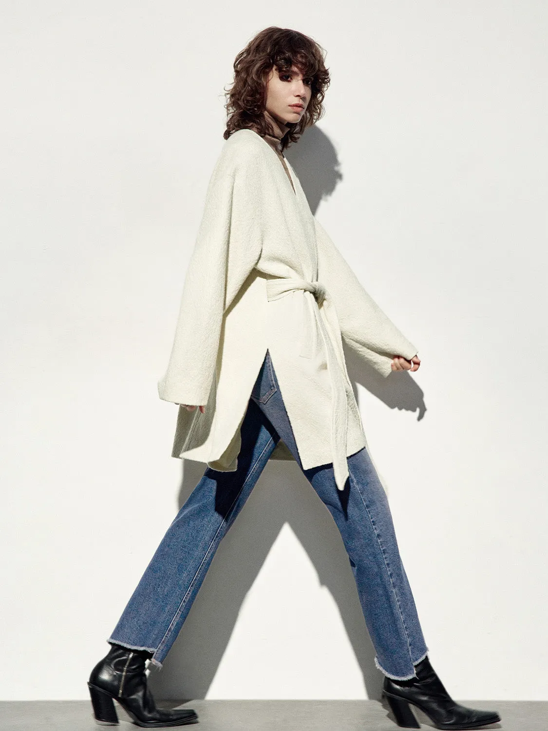 Drop Shoulder Sleeve Long Coats