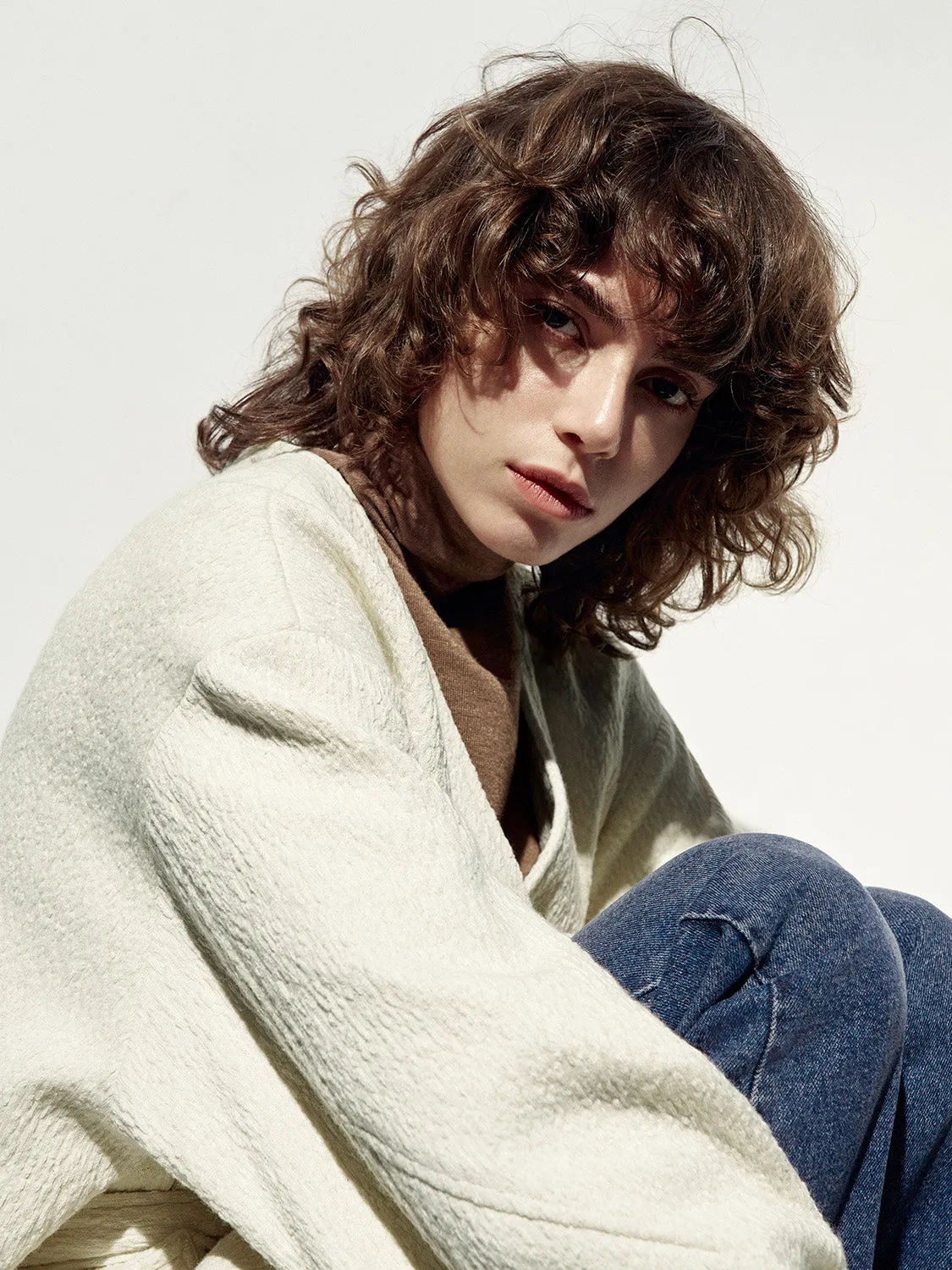 Drop Shoulder Sleeve Long Coats