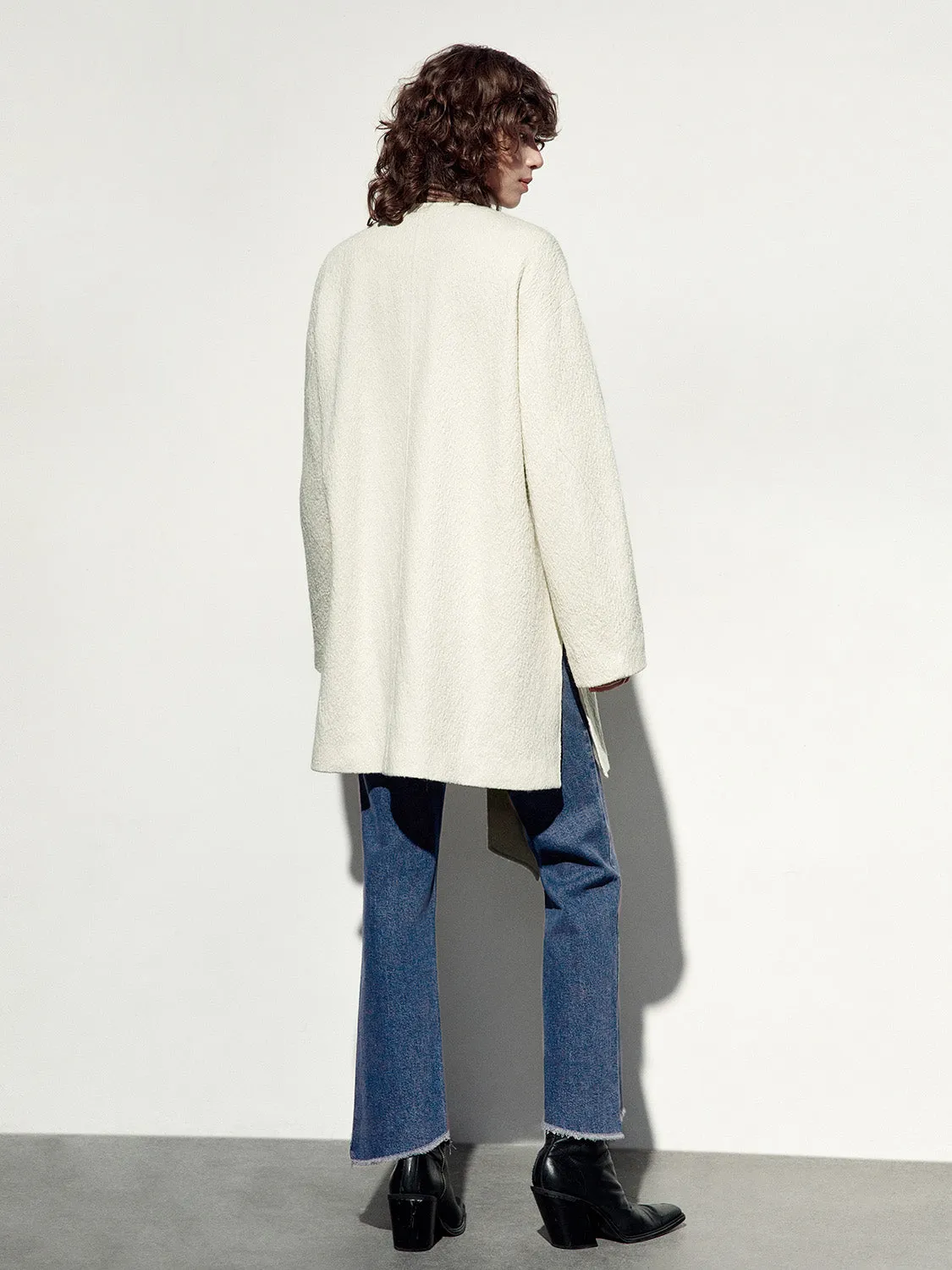 Drop Shoulder Sleeve Long Coats