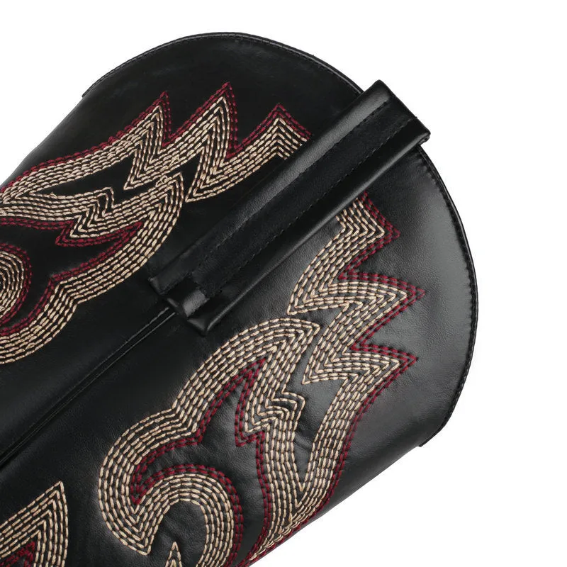 Embroidery cowboy boots under the knee