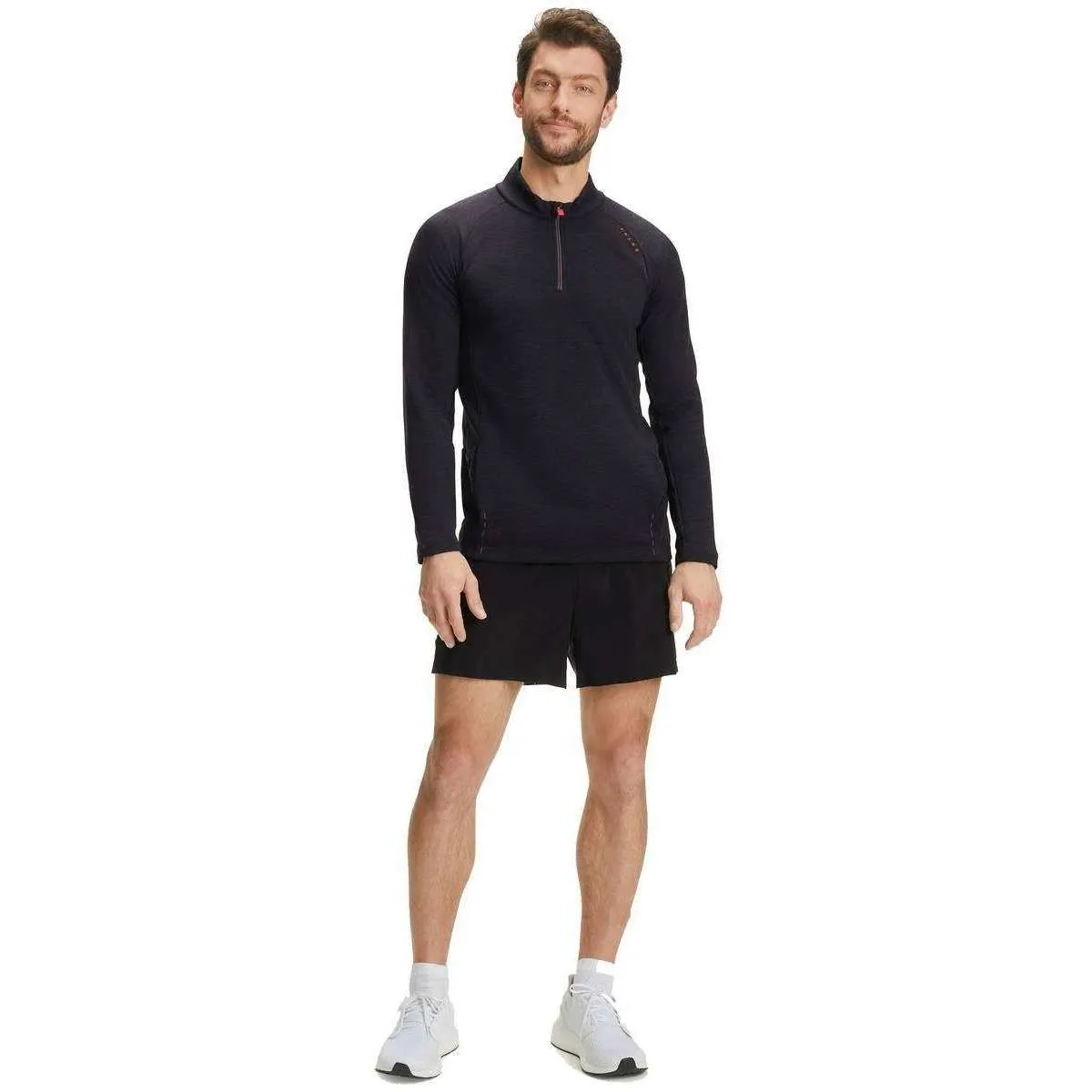 Falke Performance Core Half Zip Warm Up Shirt - Black