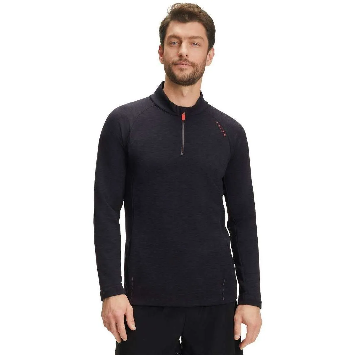 Falke Performance Core Half Zip Warm Up Shirt - Black