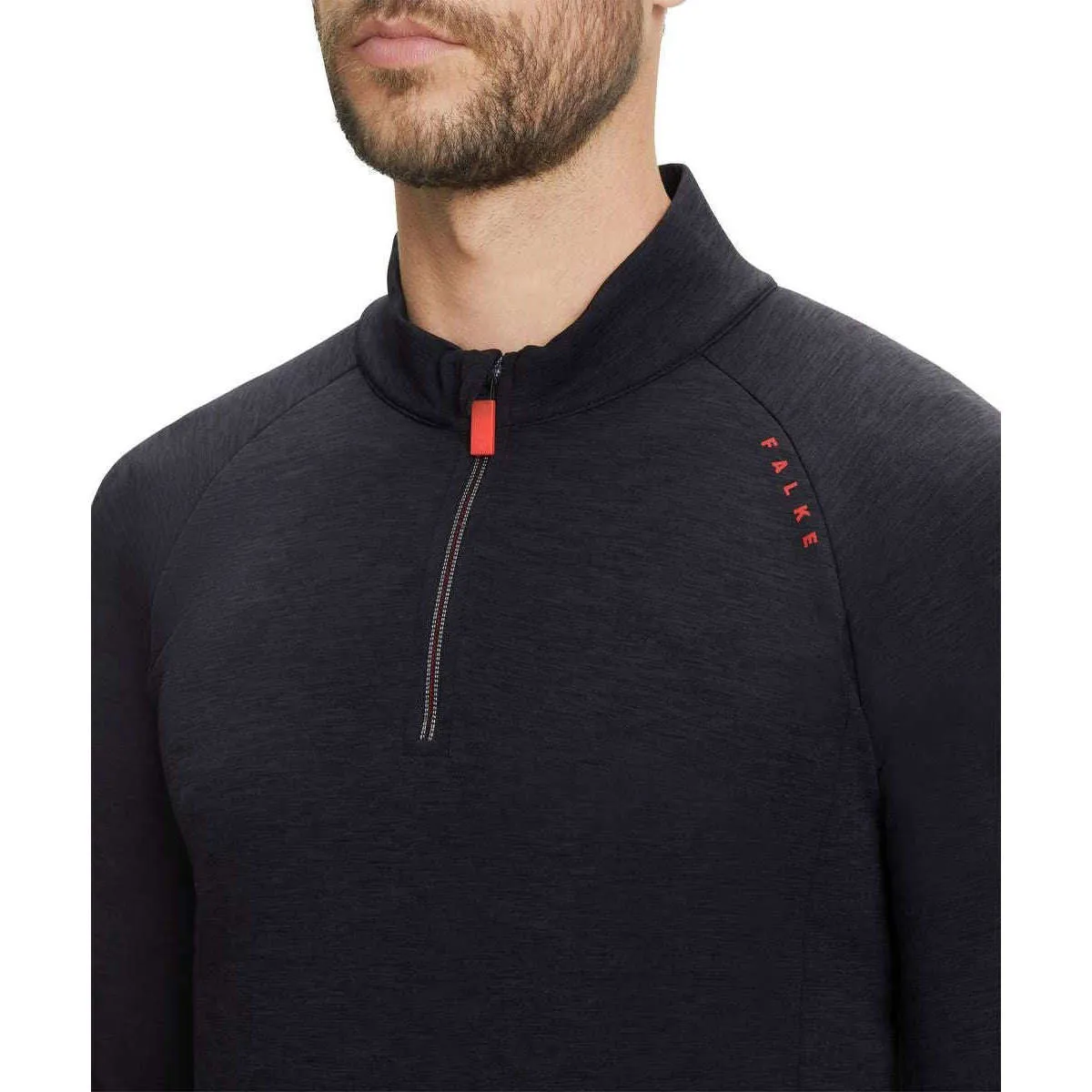Falke Performance Core Half Zip Warm Up Shirt - Black