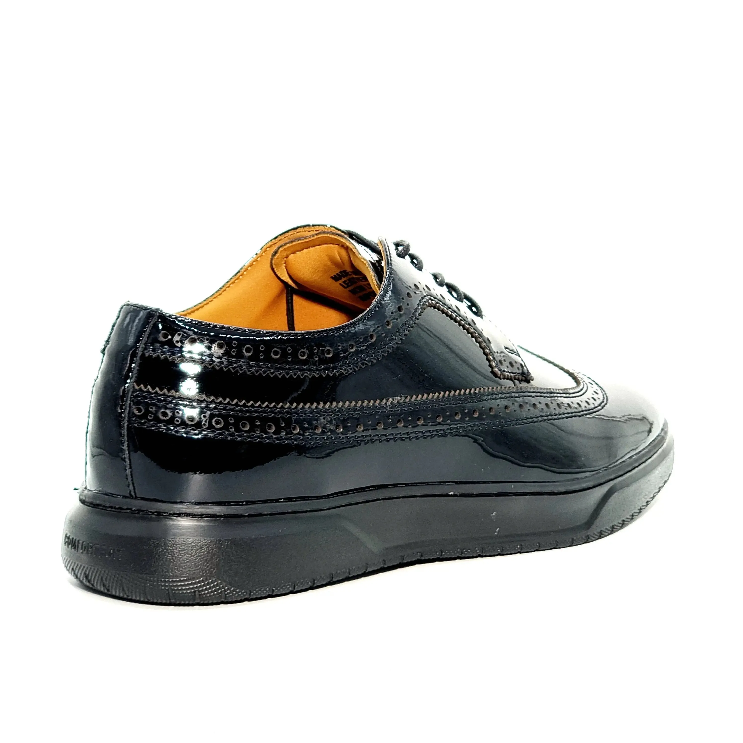 FLORSHEIM PREMIER WING BLACK PATENT