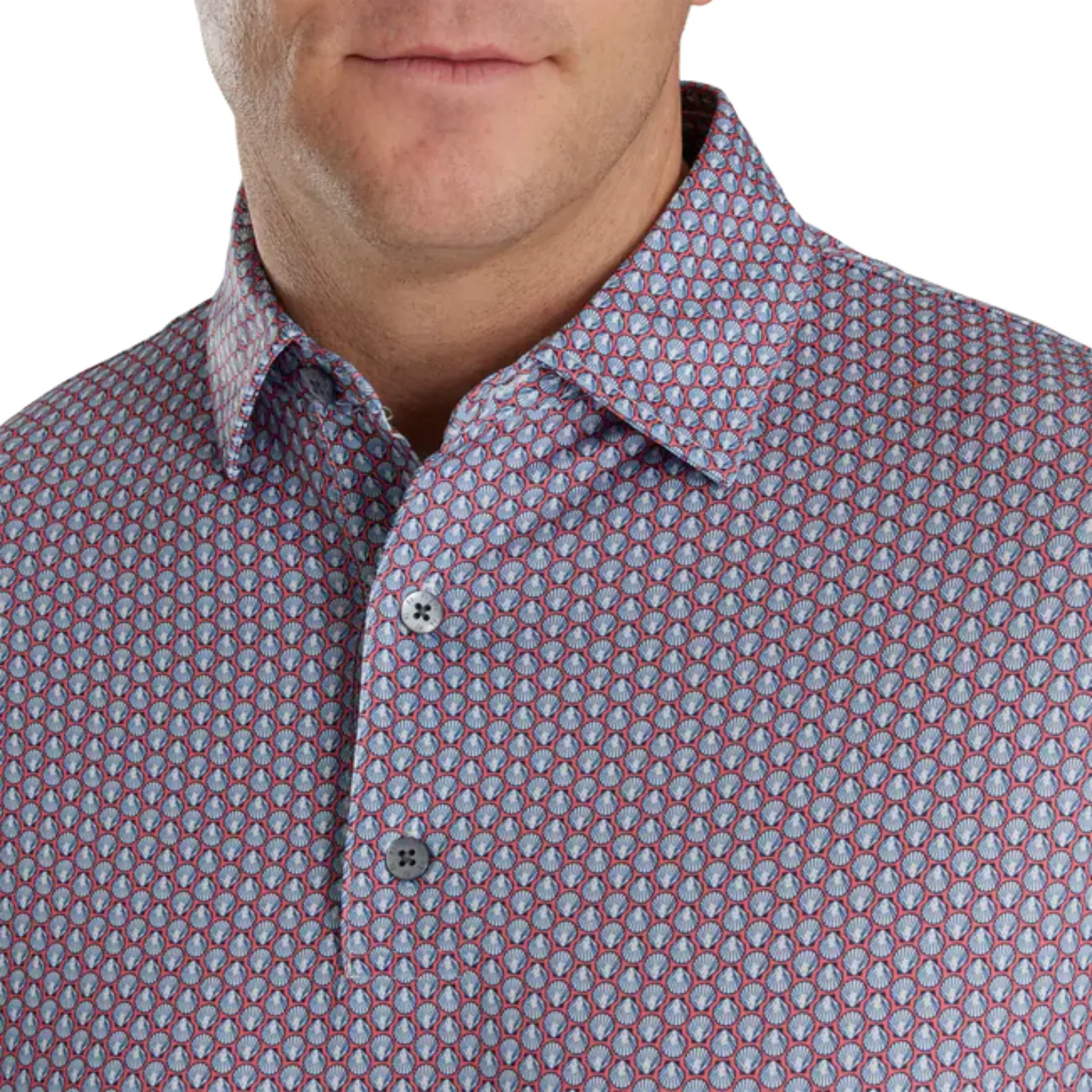FootJoy Scallop Shell Foulard Lisle Mens Polo