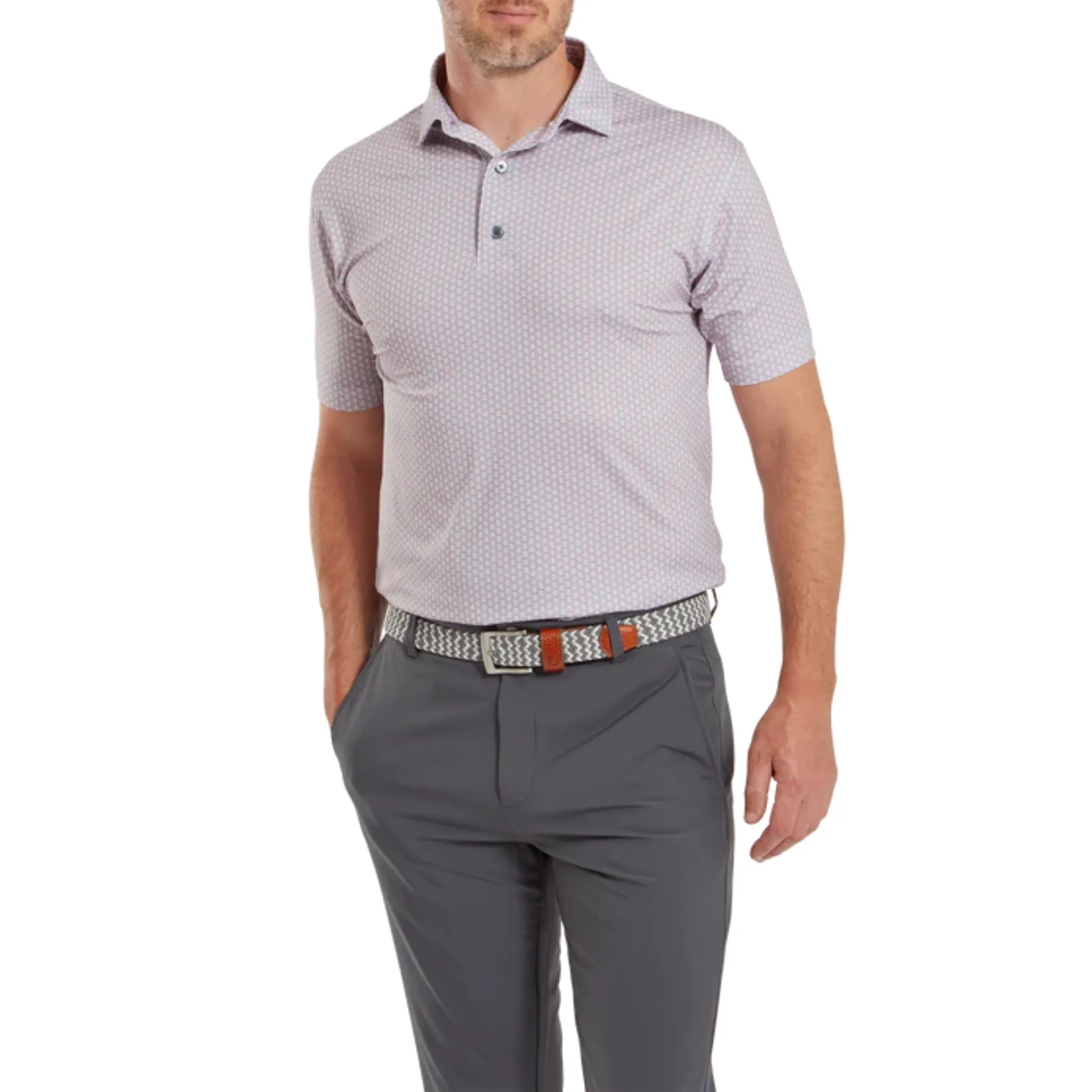 FootJoy Scallop Shell Foulard Lisle Mens Polo