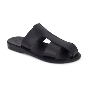 Genesis - Leather Closed Toe Sandal | Black
