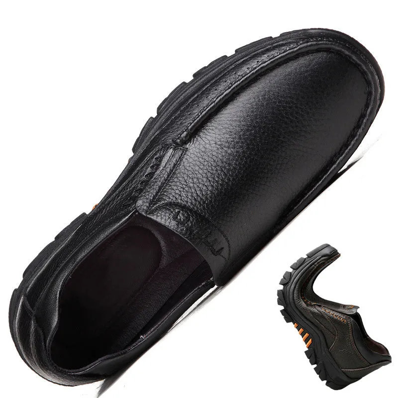 Genuine Leather Men Slip-On Loafers