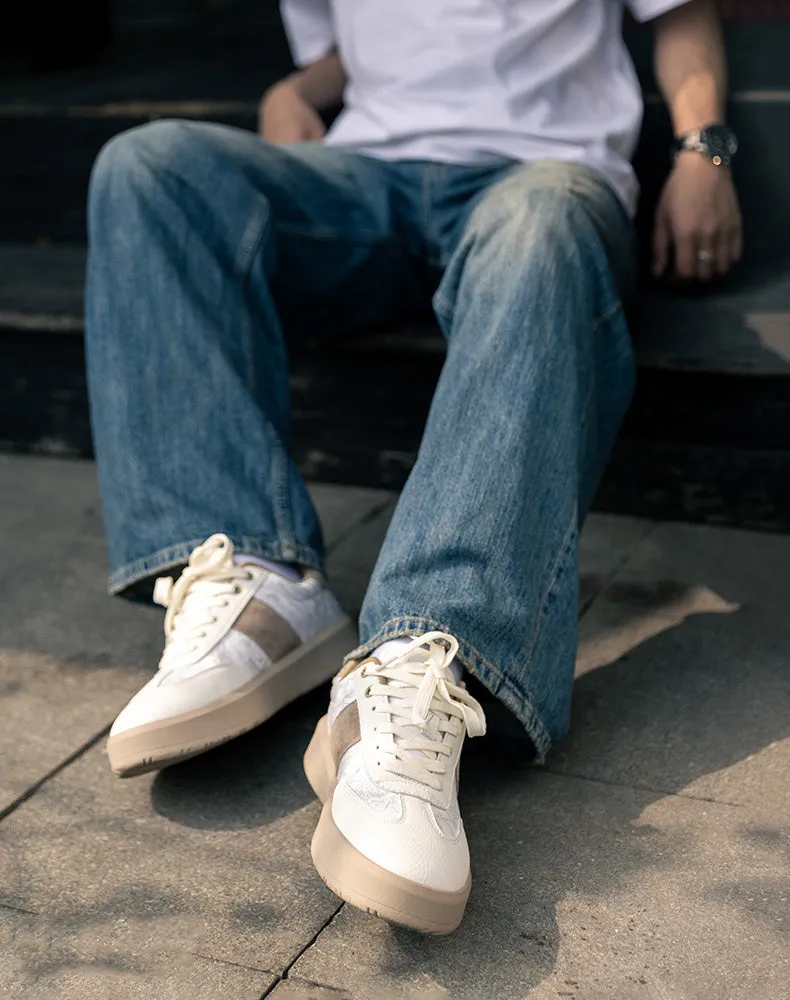 German Silk Thick-Soled Height-Enhancing Retro Men's Casual Shoes
