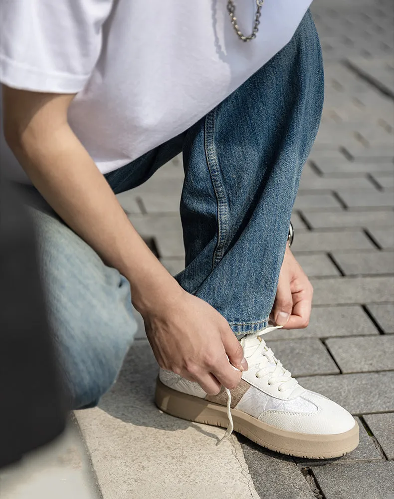 German Silk Thick-Soled Height-Enhancing Retro Men's Casual Shoes