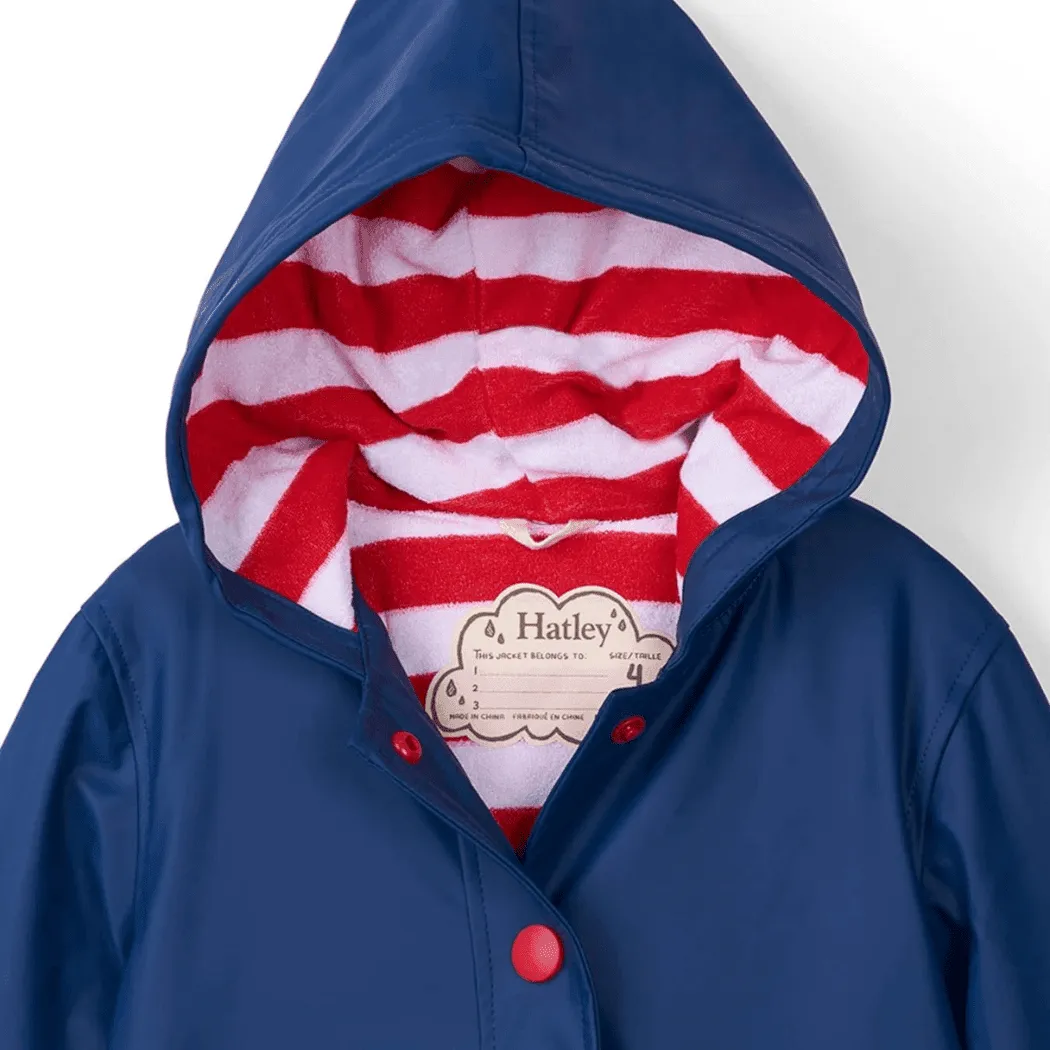 HATLEY Splash Rain Jacket | Navy & Red Size 3