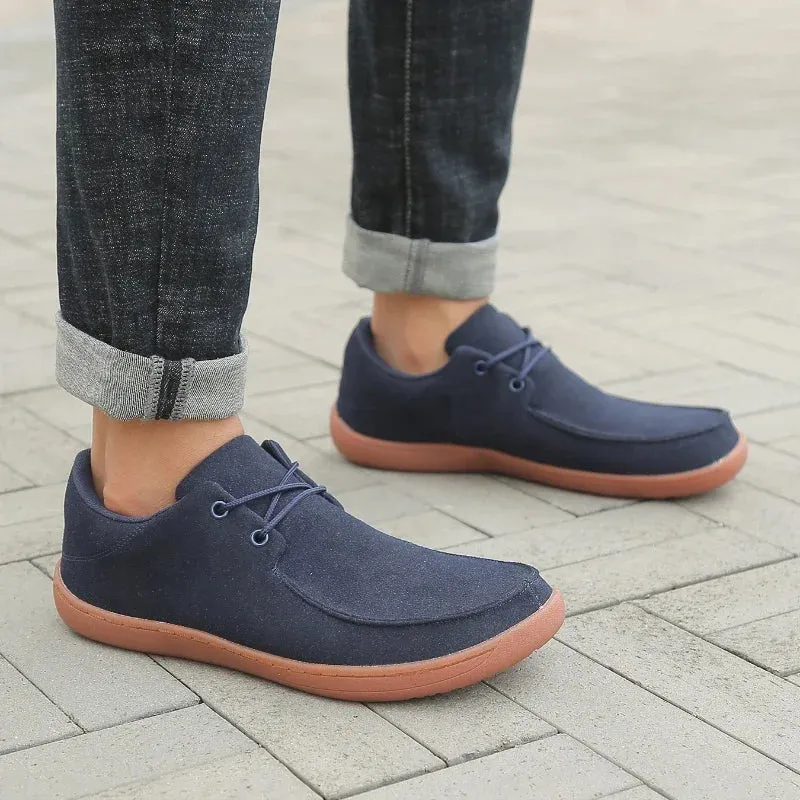Hnzxzm Minimalist Wide Barefoot Shoes Non-slip Walking Sports Shoes Classic Fashion Ankle Shoe Men's Sneakers Plus Size Footwear