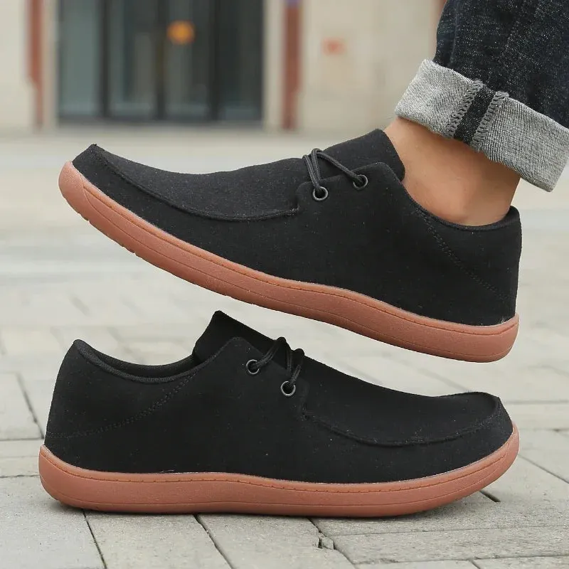 Hnzxzm Minimalist Wide Barefoot Shoes Non-slip Walking Sports Shoes Classic Fashion Ankle Shoe Men's Sneakers Plus Size Footwear