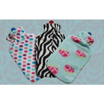 Hot Water Bottle With Fleece Cover