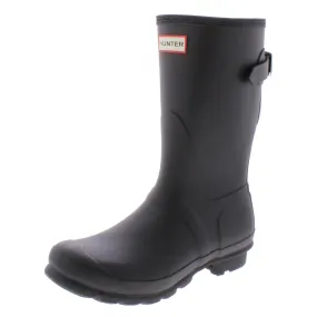 Hunter Womens Original Back Adj Short Mid Calf Pull On Rain Boots