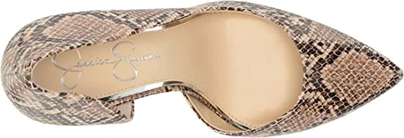Jessica Simpson Prizma Womens Heels Natural Snake Print Pointed Toe Stiletto Pumps