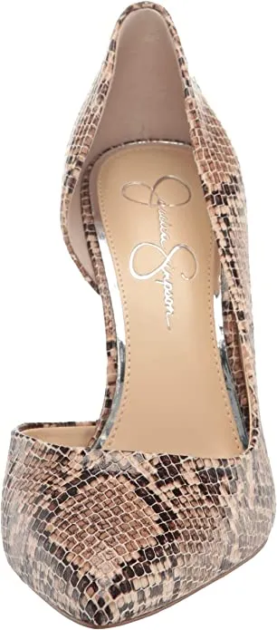 Jessica Simpson Prizma Womens Heels Natural Snake Print Pointed Toe Stiletto Pumps