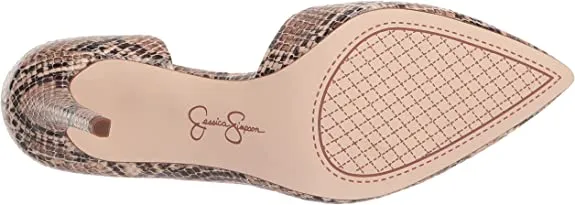 Jessica Simpson Prizma Womens Heels Natural Snake Print Pointed Toe Stiletto Pumps