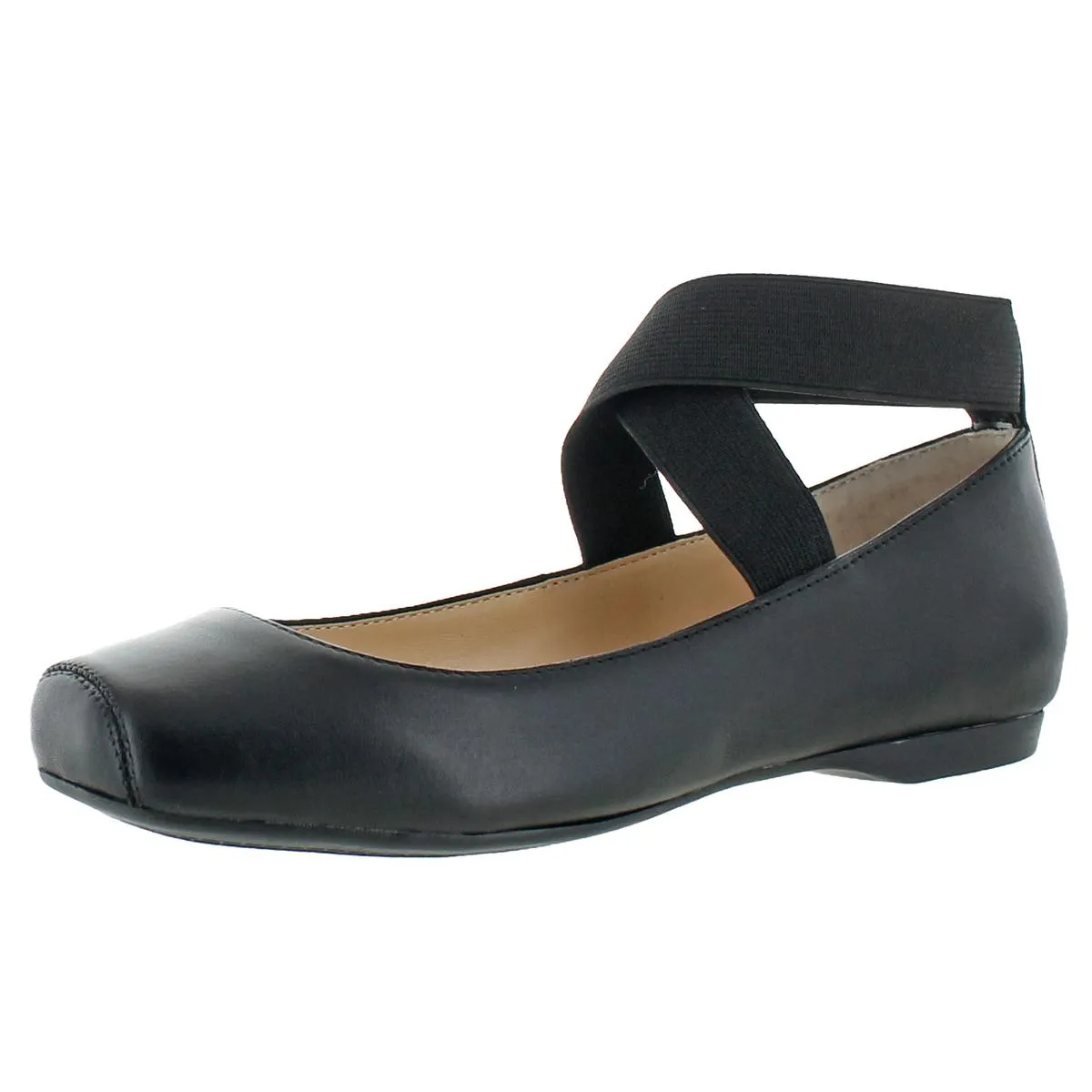 Jessica Simpson Women's Mandalaye Square Toe Ankle-Wrap Ballet Flats