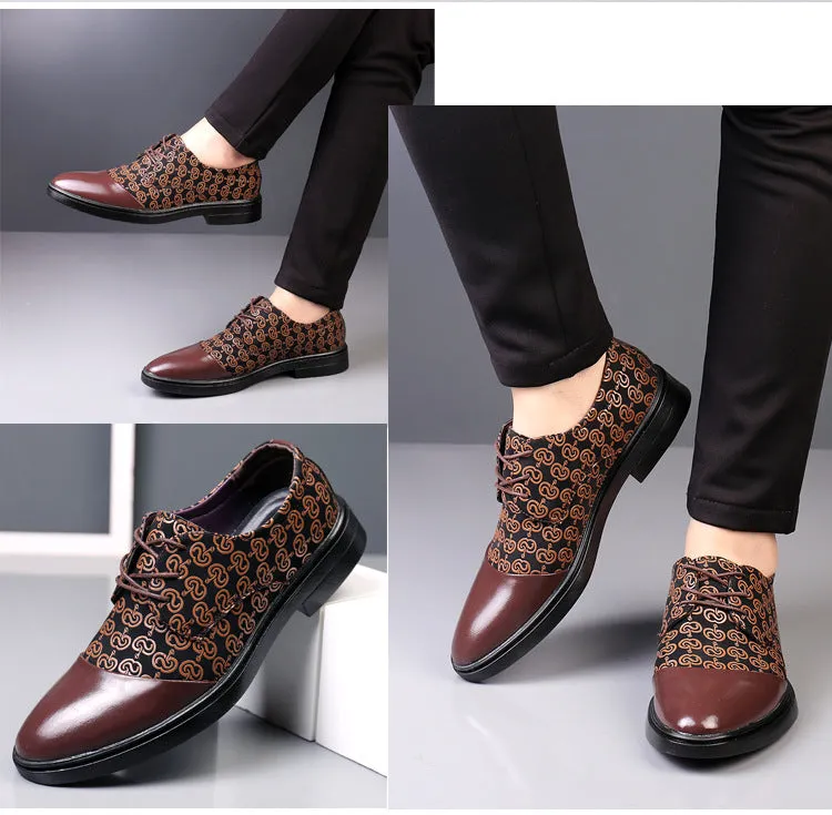 Jinquedai Slip on Men Dress Shoes Fashion Male Oxfords Italian Business Formal Men's Shoes New Wedding Party Leather Mens Suits Shoe