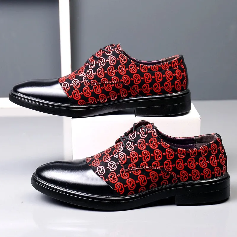Jinquedai Slip on Men Dress Shoes Fashion Male Oxfords Italian Business Formal Men's Shoes New Wedding Party Leather Mens Suits Shoe