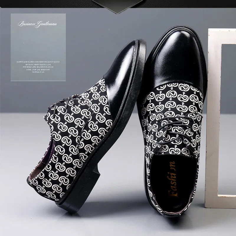 Jinquedai Slip on Men Dress Shoes Fashion Male Oxfords Italian Business Formal Men's Shoes New Wedding Party Leather Mens Suits Shoe