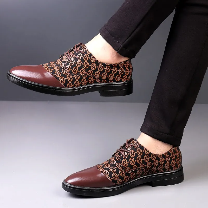 Jinquedai Slip on Men Dress Shoes Fashion Male Oxfords Italian Business Formal Men's Shoes New Wedding Party Leather Mens Suits Shoe