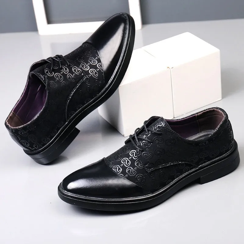 Jinquedai Slip on Men Dress Shoes Fashion Male Oxfords Italian Business Formal Men's Shoes New Wedding Party Leather Mens Suits Shoe