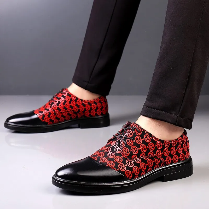 Jinquedai Slip on Men Dress Shoes Fashion Male Oxfords Italian Business Formal Men's Shoes New Wedding Party Leather Mens Suits Shoe