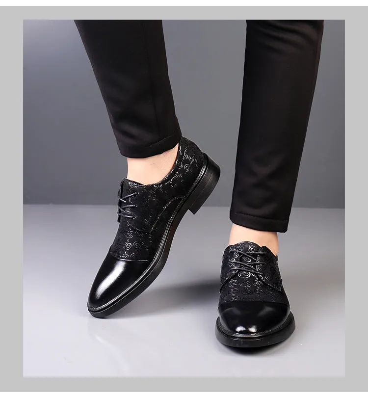 Jinquedai Slip on Men Dress Shoes Fashion Male Oxfords Italian Business Formal Men's Shoes New Wedding Party Leather Mens Suits Shoe