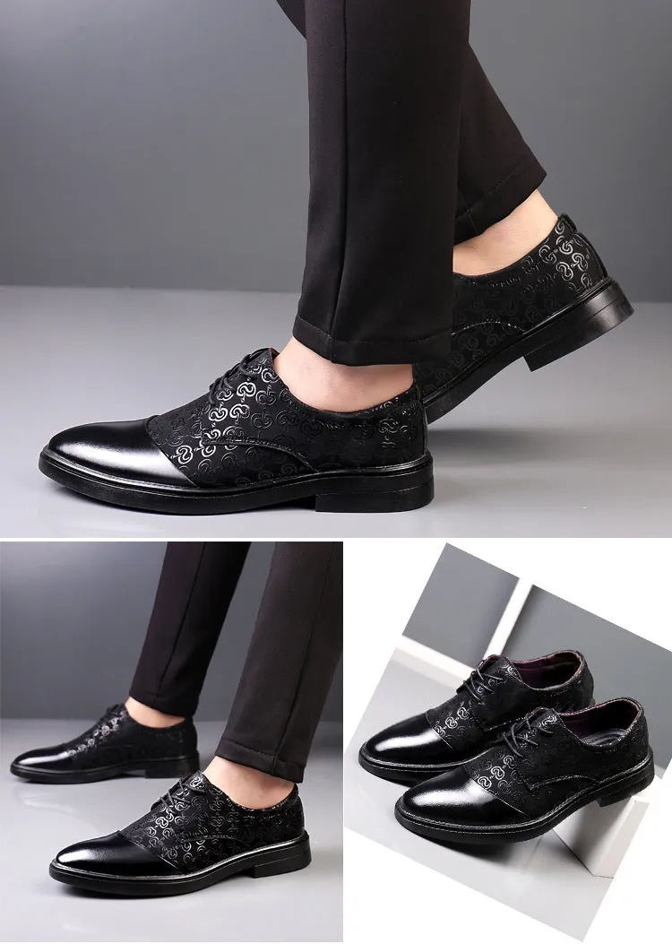 Jinquedai Slip on Men Dress Shoes Fashion Male Oxfords Italian Business Formal Men's Shoes New Wedding Party Leather Mens Suits Shoe