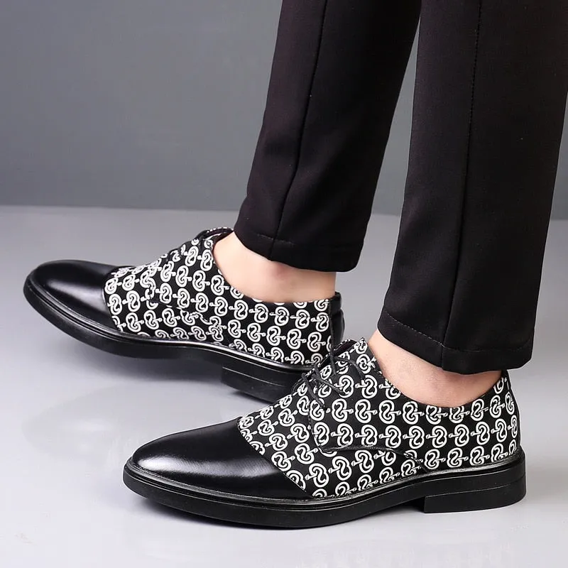 Jinquedai Slip on Men Dress Shoes Fashion Male Oxfords Italian Business Formal Men's Shoes New Wedding Party Leather Mens Suits Shoe