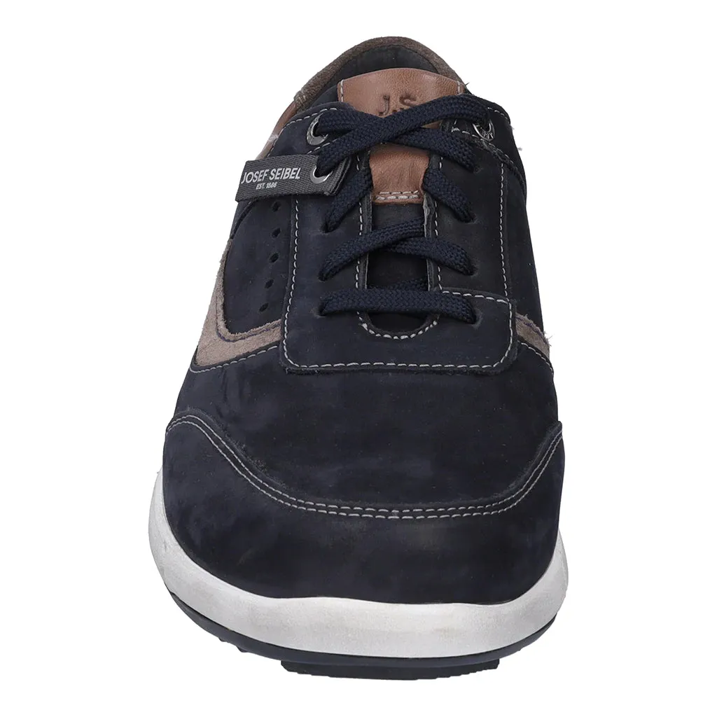 Josef Seibel Men's Enrico 05 Leather Casual Shoes Trainers Indigo Blue