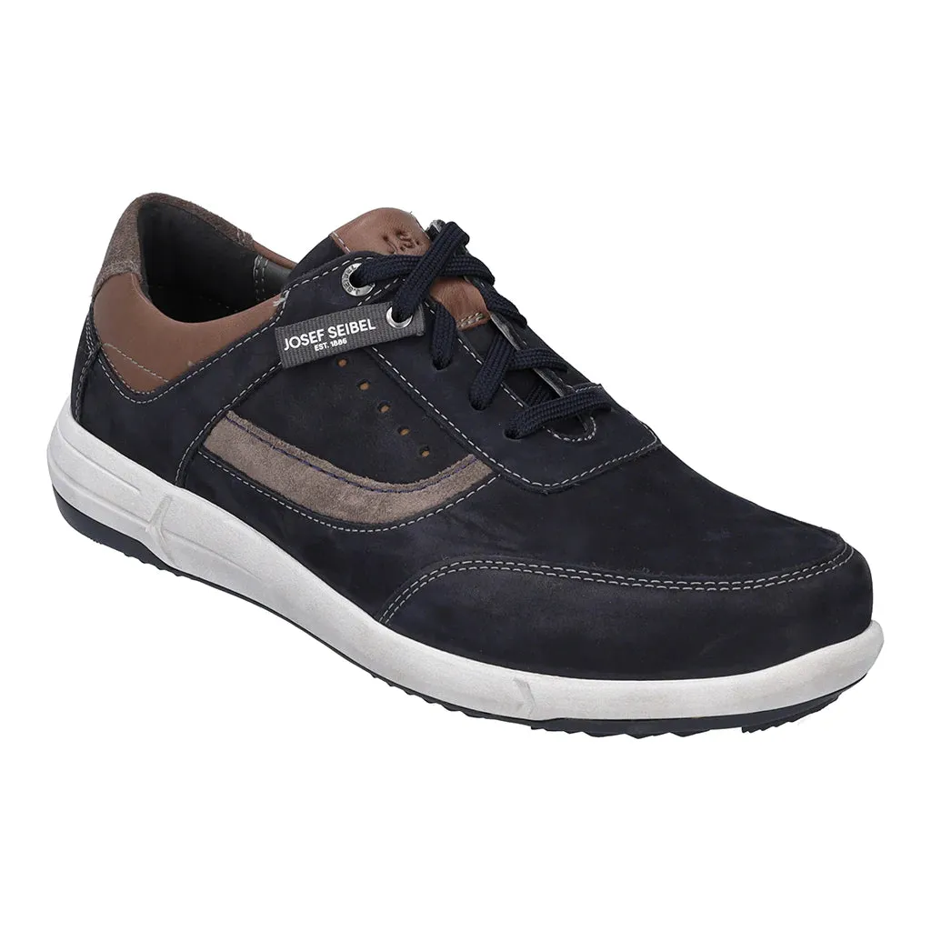 Josef Seibel Men's Enrico 05 Leather Casual Shoes Trainers Indigo Blue